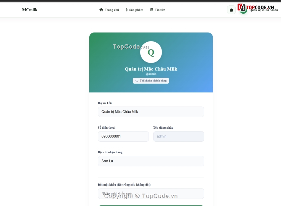 bán sữa,web bán sữa,code bán sữa